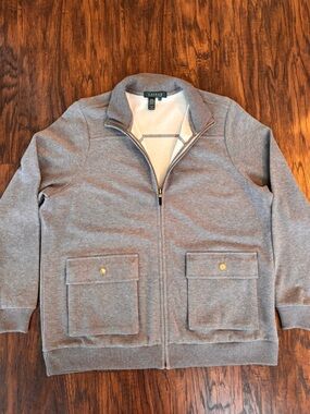 Lauren Ralph Lauren Gray Full-Zip Women's Sweater Jacket
